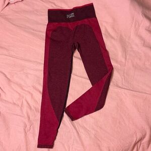 PINK Victoria's Secret Kids Leggings - Deep Red and Burgundy